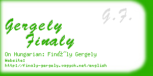 gergely finaly business card